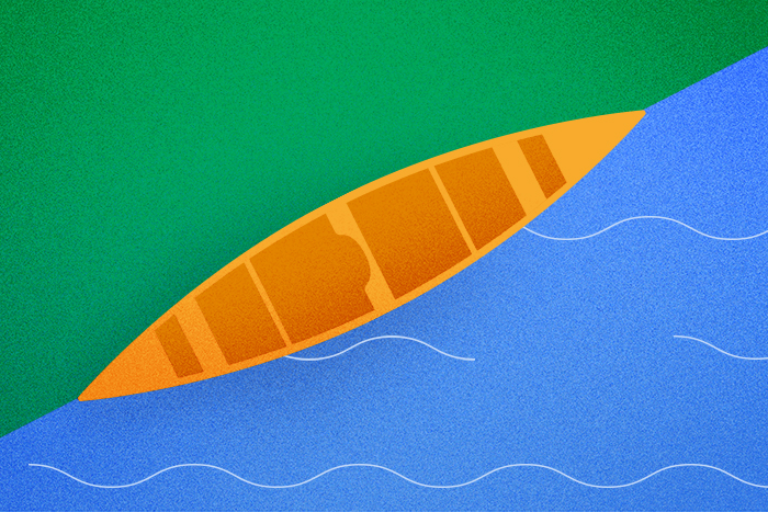 orange canoe