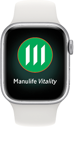 Apple Watch Series 8 displaying Manulife Vitality logo